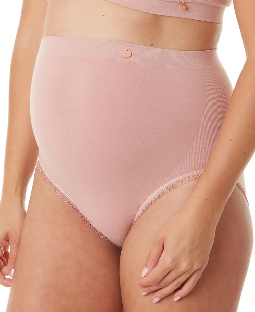 Cache Cœur Bundles / Pack / Lots|Bundles / Pack / Lots-Lot de 3 Maxi culottes de grossesse sans couture Organic rose