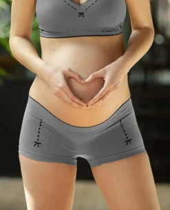 Cache Cœur Bundles / Pack / Lots|Bundles / Pack / Lots-Lot de 3 Shorty de grossesse Illusion gris