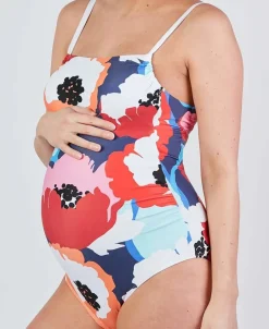 Cache Cœur Maillots De Bain De Grossesse|Maillots De Bain Allaitement-Maillot de bain de grossesse Poppy multicolor