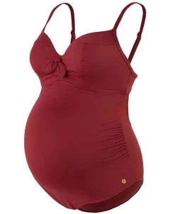 Cache Cœur Maillots De Bain De Grossesse|Maillots De Bain Allaitement-Maillot de bain de grossesse avec armatures Monaco Terracotta