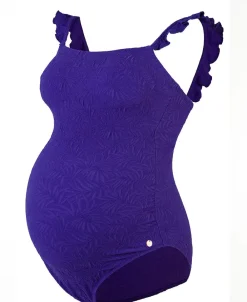 Cache Cœur Maillots De Bain De Grossesse|Maillots De Bain Allaitement-Maillot de bain de grossesse Maldives violet