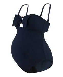 Cache Cœur Maillots De Bain De Grossesse|Maillots De Bain Allaitement-Maillot de bain de grossesse Bamboo Marine