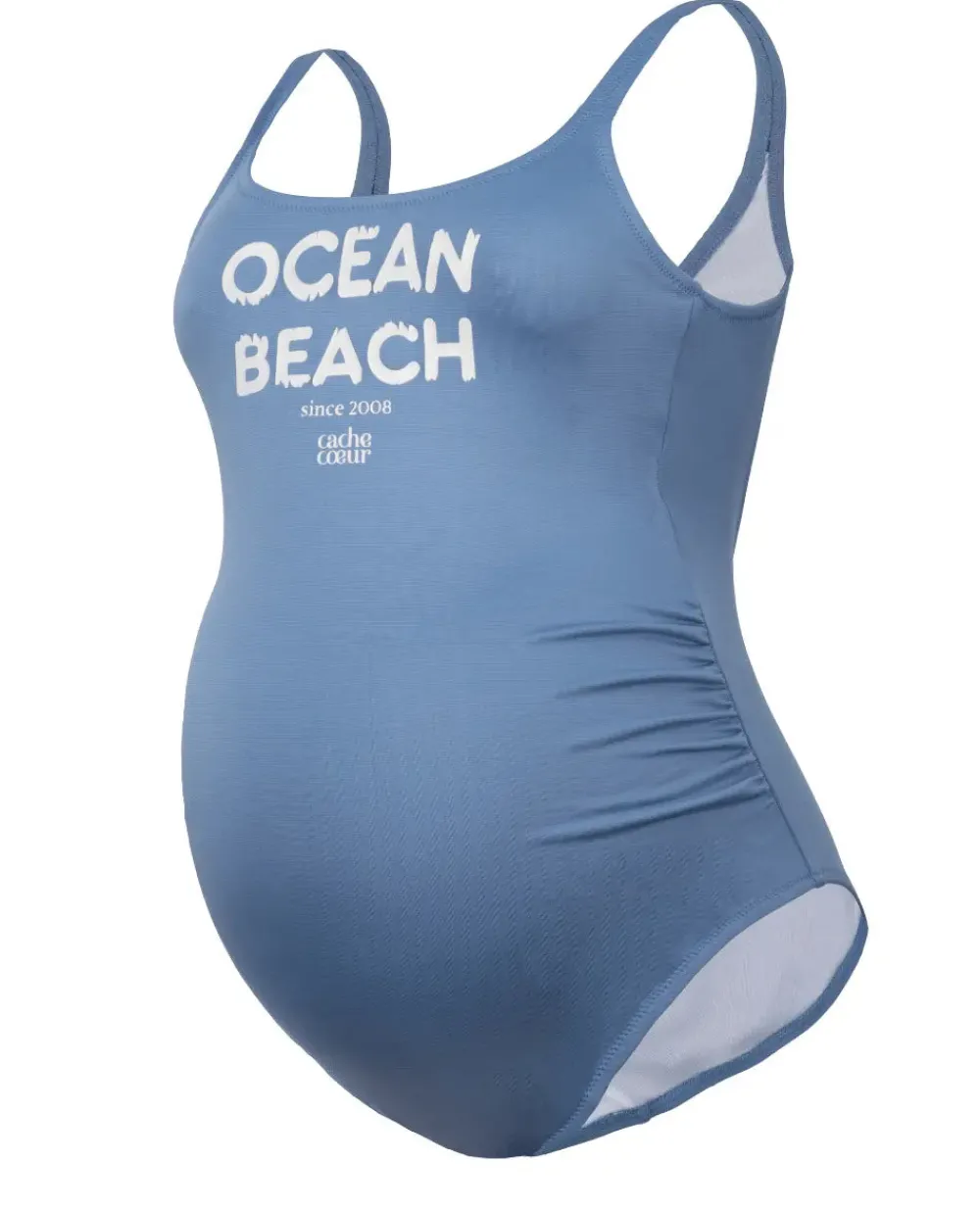 Cache Cœur Maillots De Bain De Grossesse|Maillots De Bain Allaitement-Maillot de bain de grossesse Ocean Beach bleu