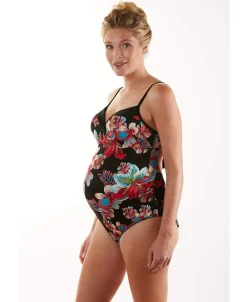 Cache Cœur Maillots De Bain De Grossesse|Maillots De Bain Allaitement-Maillot de bain de grossesse avec armatures Vahine multicolor Motif