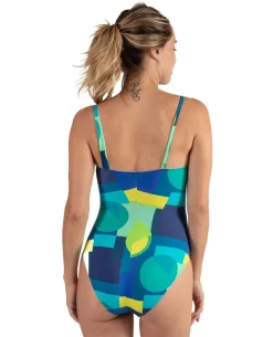 Cache Cœur Maillots De Bain De Grossesse|Maillots De Bain Allaitement-Maillot de bain de grossesse POP Bleu