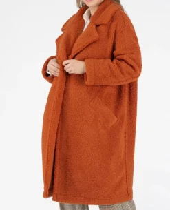 Cache Cœur Vestes & Manteaux-Manteau long de maternité oversize Léonie cuivre