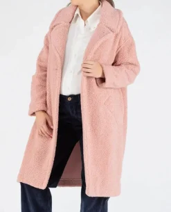 Cache Cœur Vestes & Manteaux-Manteau long de maternité oversize Léonie rose
