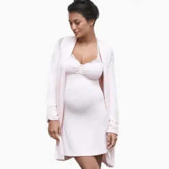 Cache Cœur Nuisettes Grossesse-Nuisette de grossesse et d'allaitement Serenity pétale Rose