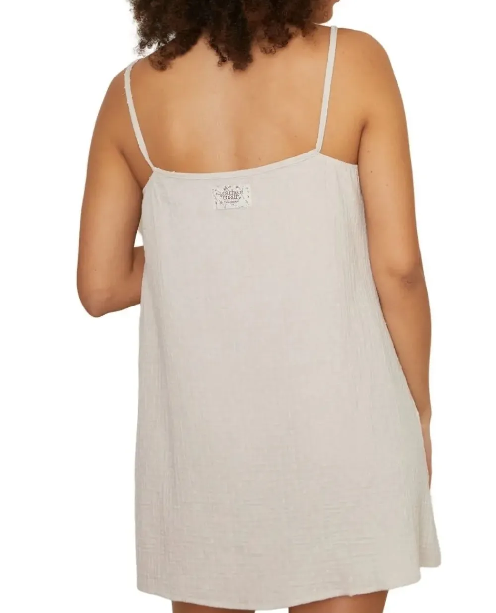 Cache Cœur Homewear|Nuisettes Grossesse-Nuisette de grossesse et d'allaitement Trousseau Beige