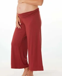 Cache Cœur Homewear|Pyjamas Grossesse-Pantalon 7/8ème de grossesse Origin terracotta