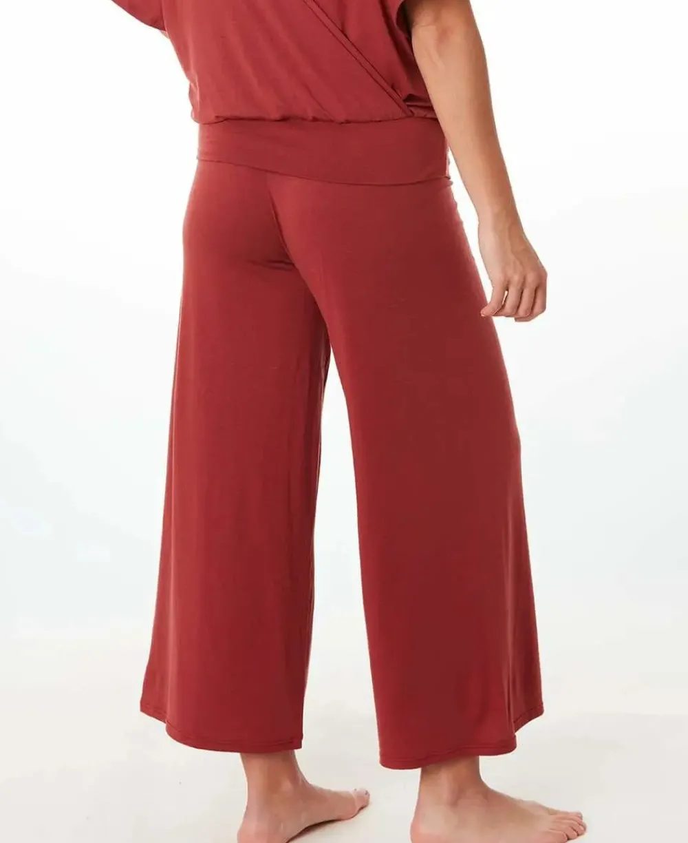 Cache Cœur Homewear|Pyjamas Grossesse-Pantalon 7/8ème de grossesse Origin terracotta