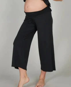 Cache Cœur Homewear|Pyjamas Grossesse-Pantalon 7/8ème de grossesse Origin Noir