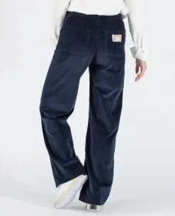Cache Cœur Jeans-Pantalon velours de grossesse Clyde marine
