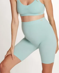 Cache Cœur Homewear|Collants Et Leggings De Grossesse-Panty de maternité Zoé vert d'eau