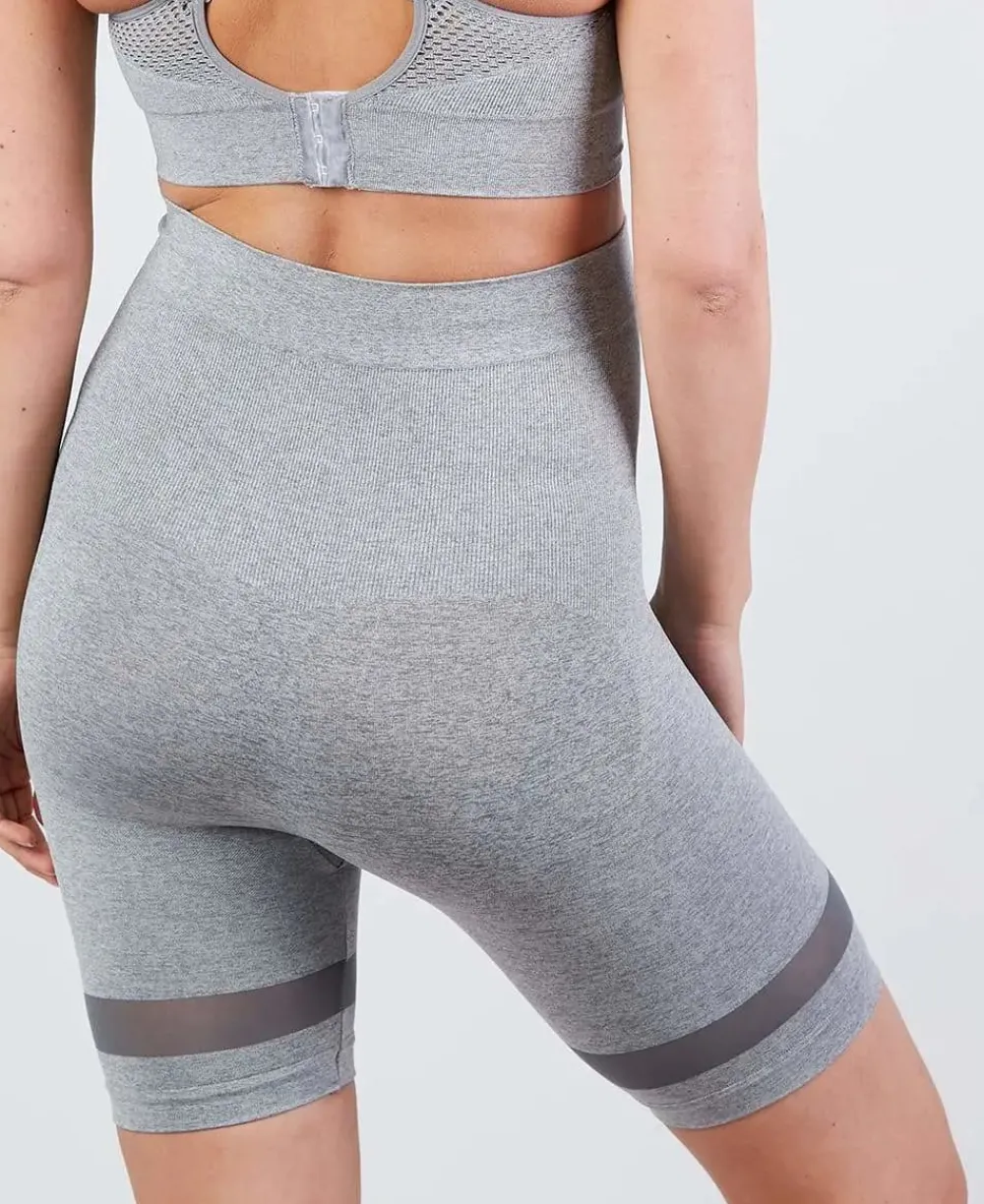 Cache Cœur Sportswear De Maternité|Collants Et Leggings De Grossesse-Panty de sport et de grossesse Woma gris