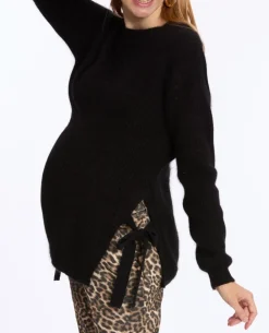 Cache Cœur Pulls D'allaitement|Hauts-Pull de grossesse et d’allaitement Nora noir