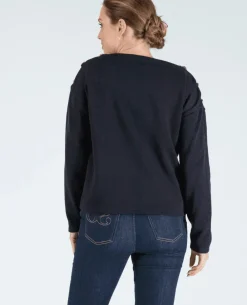 Cache Cœur Pulls D'allaitement|Hauts-Pull marin de grossesse Molene noir