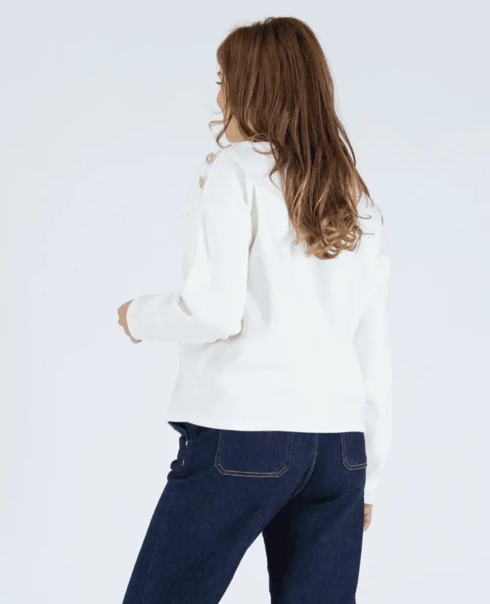 Cache Cœur Pulls D'allaitement|Hauts-Pull marin de grossesse Molene ivoire
