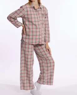 Cache Cœur Homewear|Pyjamas Grossesse-Pyjama de grossesse et d’allaitement Teddy gris