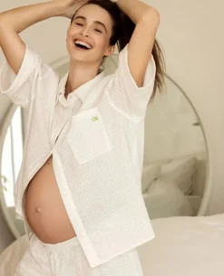 Cache Cœur Homewear|Pyjamas Grossesse-Pyjashort de grossesse et d’allaitement Paulette