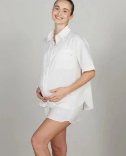 Cache Cœur Homewear|Pyjamas Grossesse-Pyjashort de grossesse et d’allaitement Paulette