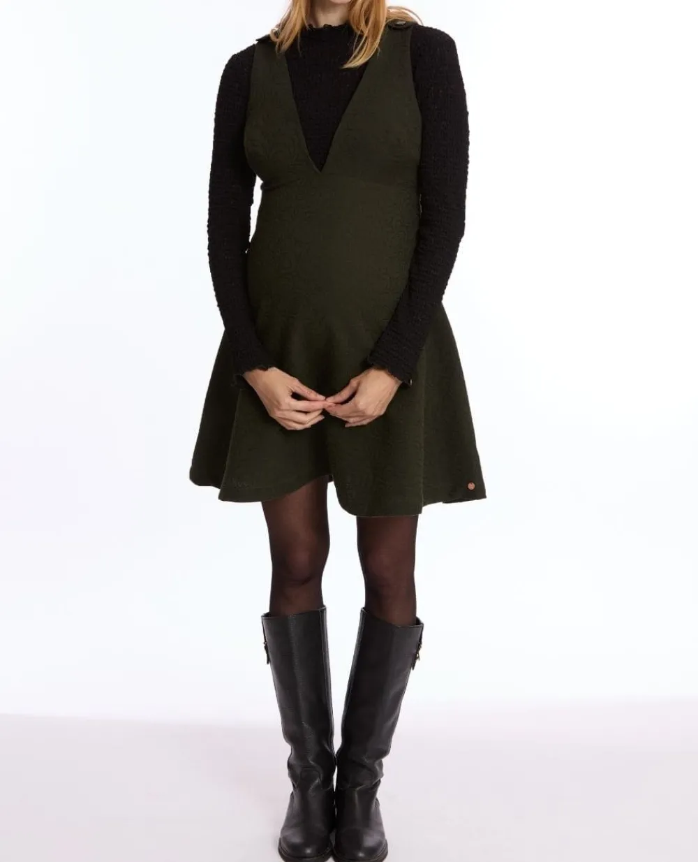 Cache Cœur Robes Et Combinaisons De Maternité|Robes-Robe chasuble de grossesse et d’allaitement Charlotte