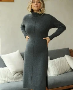 Cache Cœur Robes Et Combinaisons De Maternité|Robes-Robe pull cachemire grossesse et allaitement Adele