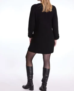 Cache Cœur Robes|Robes Et Combinaisons De Maternité-Robe pull de grossesse et d'allaitement Honey noir