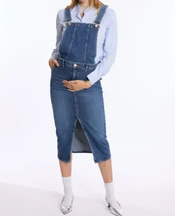 Cache Cœur Jeans-Salopette de grossesse Emma mid blue used