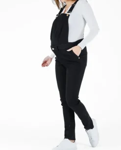 Cache Cœur Salopettes & Combinaisons|Jeans-Salopette de grossesse en jean Sharon noir