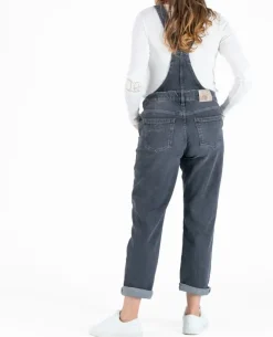 Cache Cœur Pantalons, Jupes & Shorts|Salopettes & Combinaisons-Salopette de grossesse en jean Carrie gris
