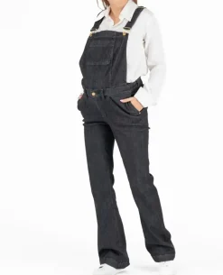 Cache Cœur Pantalons, Jupes & Shorts|Salopettes & Combinaisons-Salopette de grossesse en jean Sabrina noir