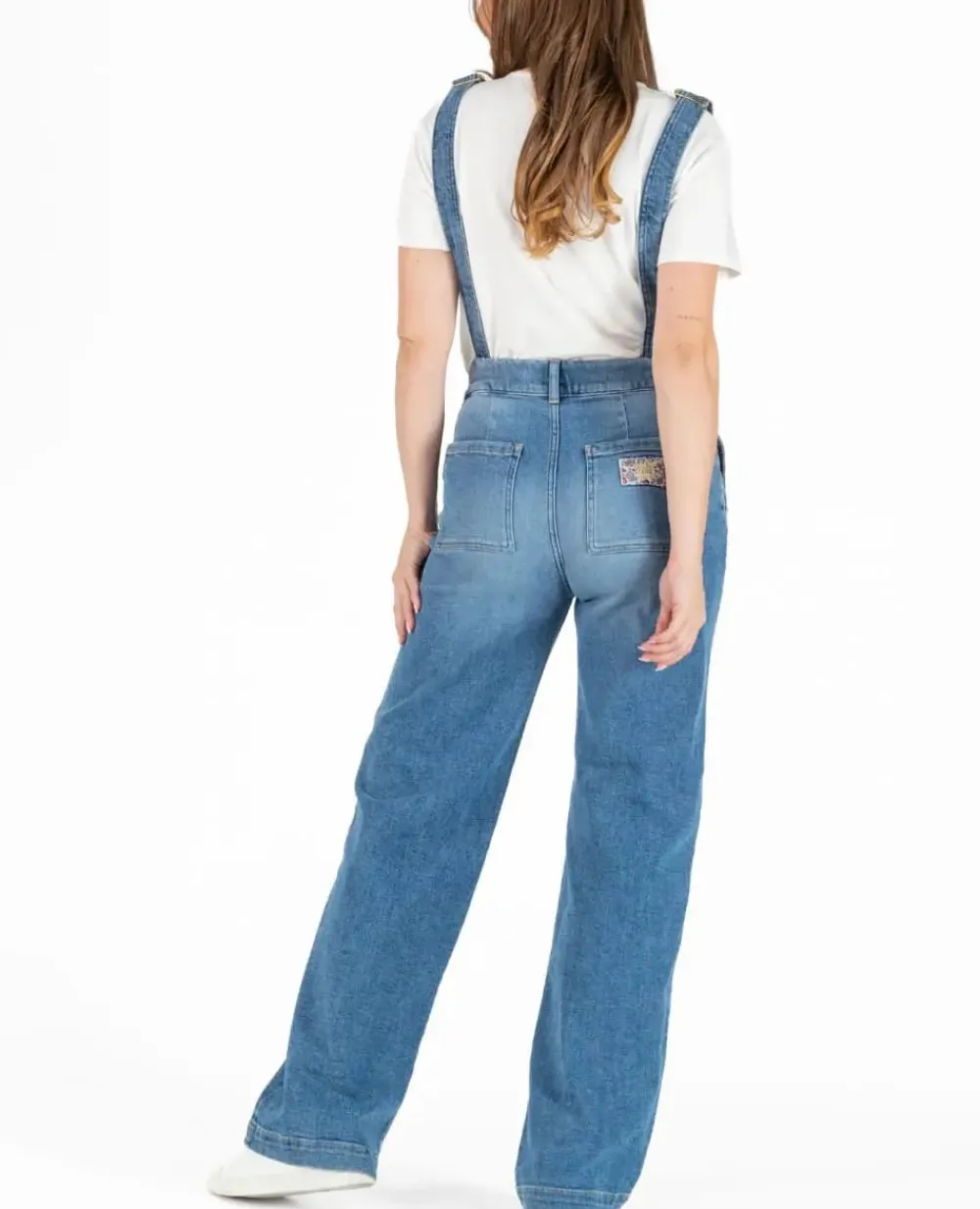 Cache Cœur Pantalons, Jupes & Shorts|Salopettes & Combinaisons-Salopette de grossesse en jean Kelly mid blue