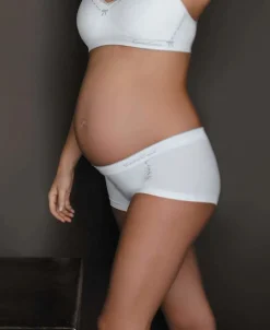 Cache Cœur Culottes De Grossesse|Culottes Et Shortys-Shorty de grossesse Illusion ivoire Blanc