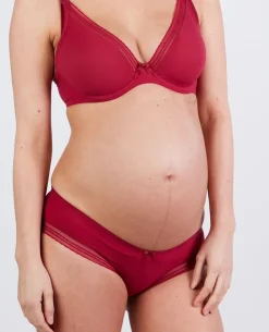 Cache Cœur Culottes De Grossesse|Culottes Et Shortys-Shorty de grossesse Milk Bordeaux