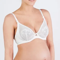Cache Cœur Soutiens-gorge Avec Armatures|Soutiens-gorge Avec Armature-Soutien gorge classique LOUISE grossesse et allaitement ivoire Blanc