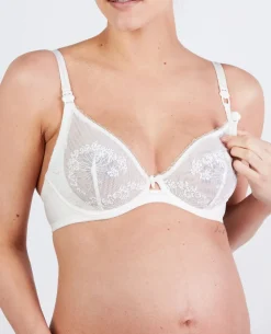 Cache Cœur Soutiens-gorge Avec Armatures|Soutiens-gorge Avec Armature-Soutien gorge classique LOUISE grossesse et allaitement ivoire Blanc
