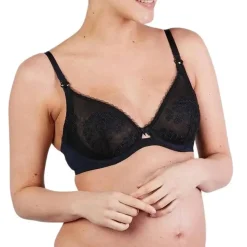 Cache Cœur Soutiens-gorge Avec Armatures|Soutiens-gorge Avec Armature-Soutien gorge classique LOUISE grossesse et allaitement Marine