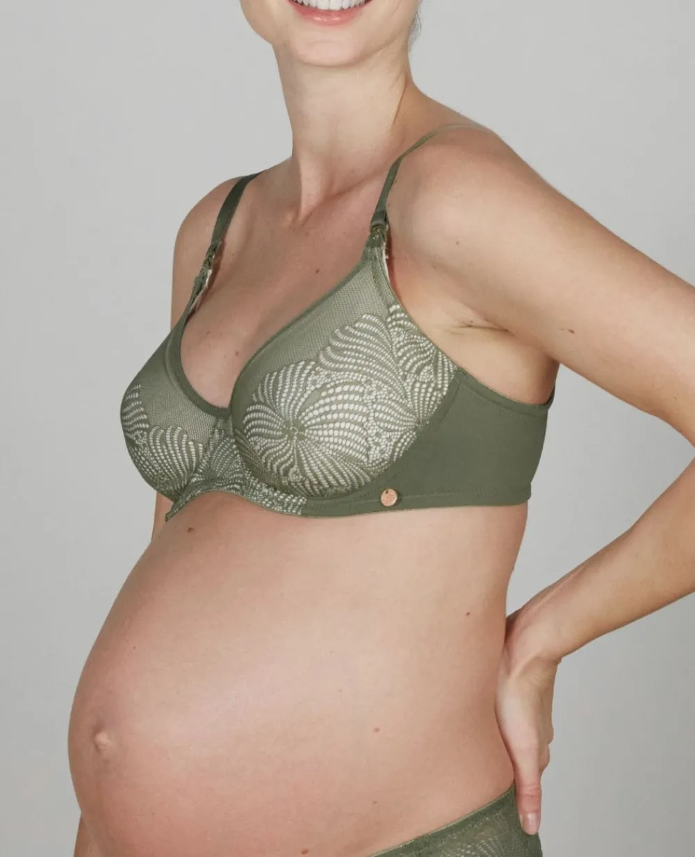 Cache Cœur Soutiens-gorge Avec Armatures|Soutiens-gorge Avec Armature-Soutien gorge maternité et allaitement avec armatures DAHLIA kaki