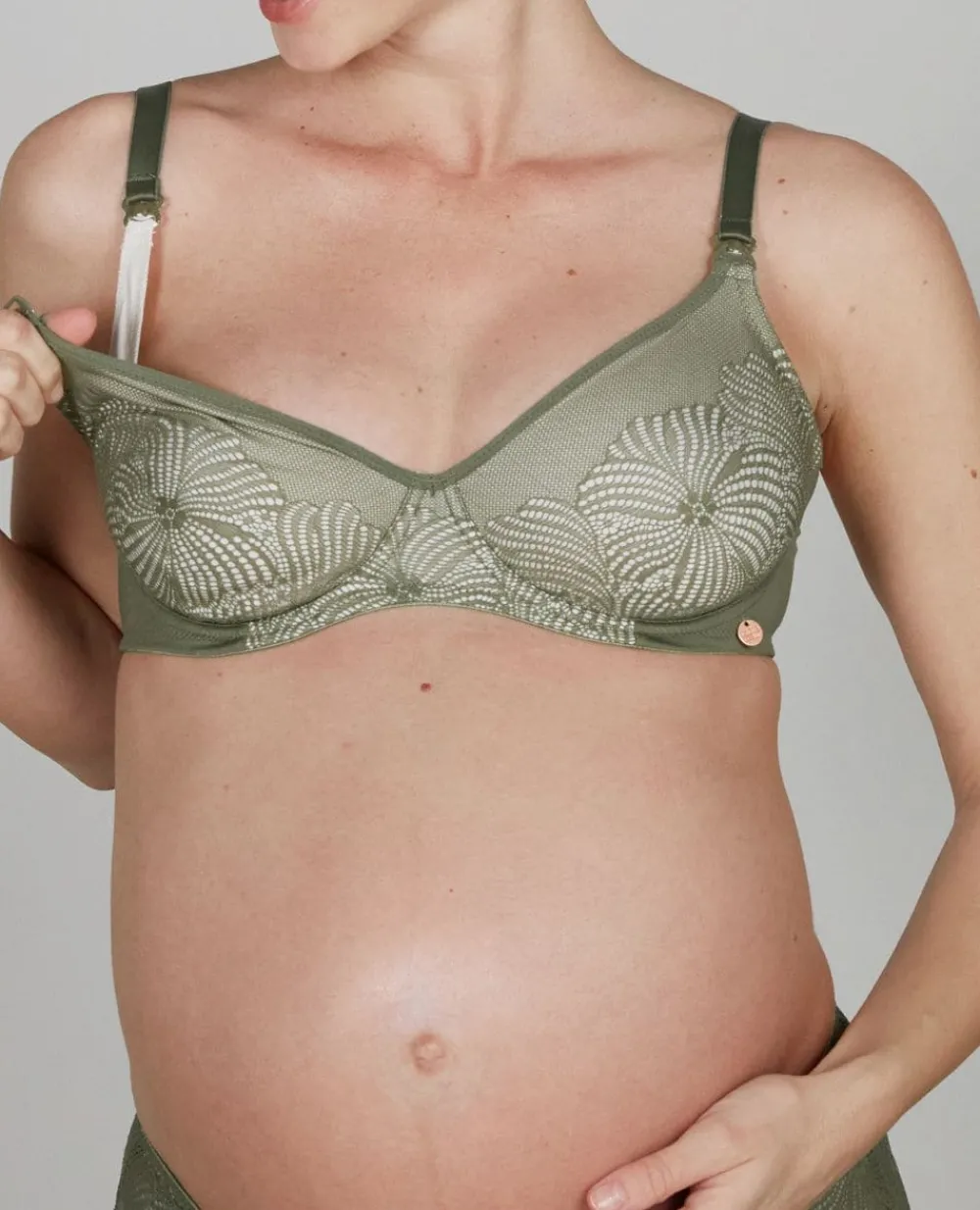 Cache Cœur Soutiens-gorge Avec Armatures|Soutiens-gorge Avec Armature-Soutien gorge maternité et allaitement avec armatures DAHLIA kaki