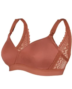 Cache Cœur Soutiens-gorge Sans Armatures|Soutiens-gorge Sans Armatures-Soutien-gorge de grossesse et d'allaitement Serena Terracotta