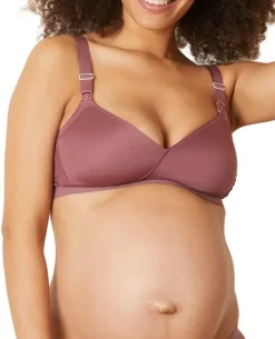 Cache Cœur Soutiens-gorge Sans Armatures|Soutiens-gorge Sans Armatures-Soutien-gorge de grossesse et d'allaitement Serena Prune Violet