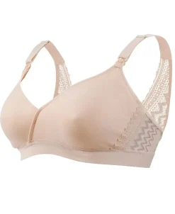 Cache Cœur Soutiens-gorge Sans Armatures|Soutiens-gorge Sans Armatures-Soutien-gorge de grossesse et d'allaitement Serena Blush