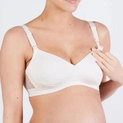 Cache Cœur Soutiens-gorge Sans Armatures|Soutiens-gorge Sans Armatures-Soutien-gorge de grossesse et d'allaitement Serena Blush