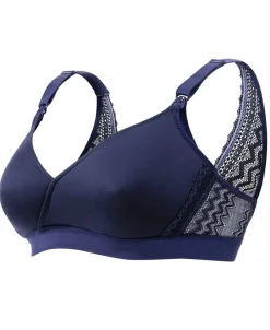 Cache Cœur Soutiens-gorge Sans Armatures|Soutiens-gorge Sans Armatures-Soutien-gorge de grossesse et d'allaitement Serena Marine
