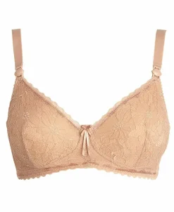 Cache Cœur Soutiens-gorge Sans Armatures|Soutiens-gorge Sans Armatures-Soutien-gorge de grossesse et d'allaitement Iris Beige