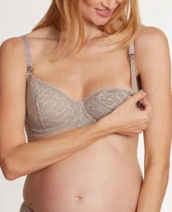 Cache Cœur Soutiens-gorge Avec Armatures|Soutiens-gorge Avec Armature-Soutien-gorge de grossesse et d’allaitement Bliss Taupe