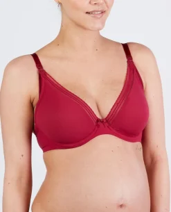 Cache Cœur Soutiens-gorge Avec Armatures|Soutiens-gorge Avec Armature-Soutien-gorge de grossesse et d'allaitement Milk Bordeaux