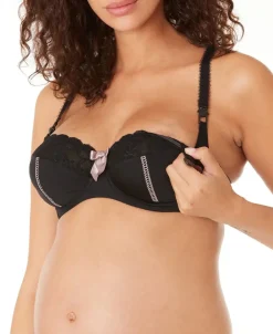 Cache Cœur Soutiens-gorge Avec Armatures|Soutiens-gorge Avec Armature-Soutien-gorge de grossesse et d'allaitement LISA Noir