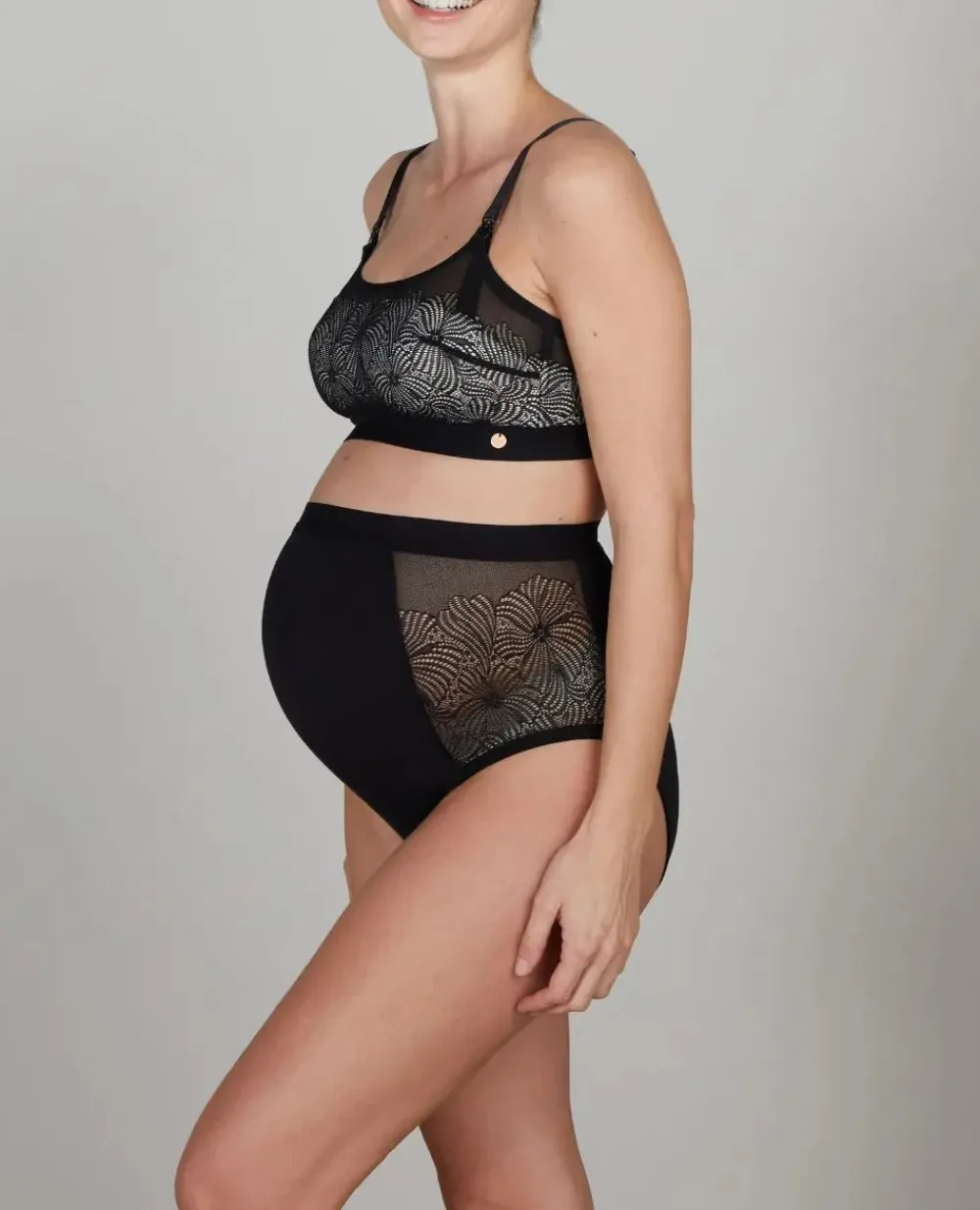 Cache Cœur Soutiens-gorge Sans Armatures|Soutiens-gorge Sans Armatures-Soutien-gorge de grossesse et d’allaitement sans armature DAHLIA noir